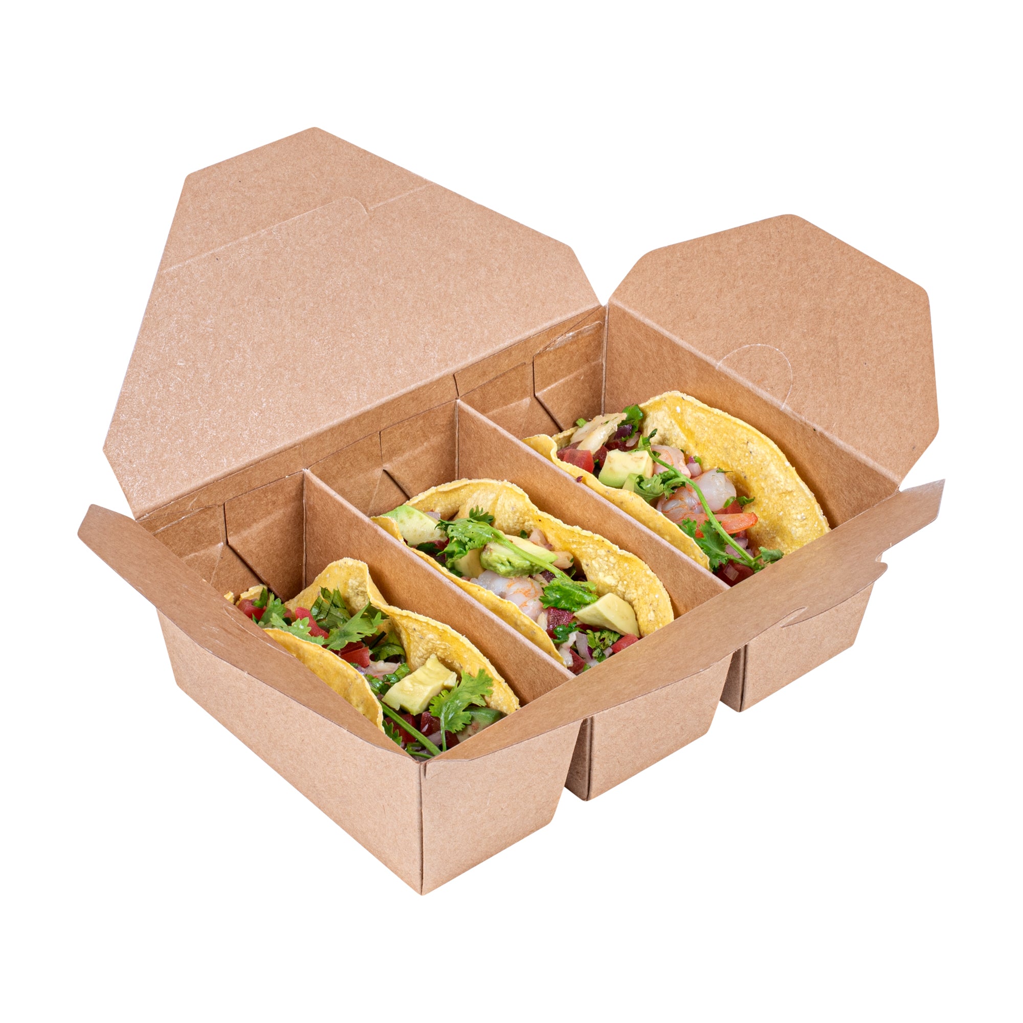 Sustain Kraft Paper Taco Take Out Container - with PLA Lining ...