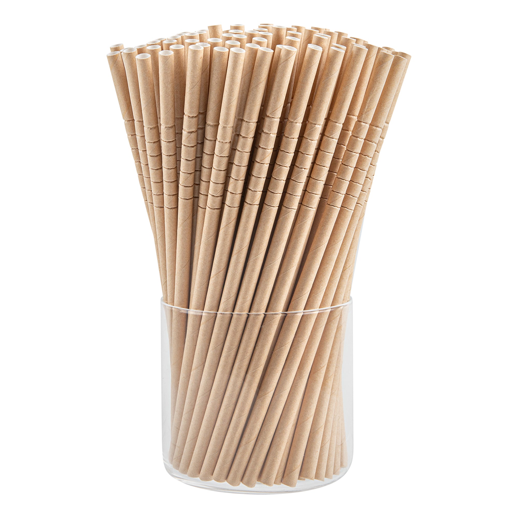 Basic Nature Kraft Paper Bendable Straw - Unwrapped, Biodegradable, 6 ...