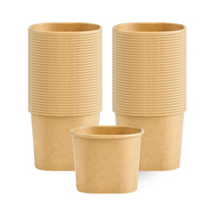Coppetta 5 oz Square Kraft Paper To Go Cup - 3