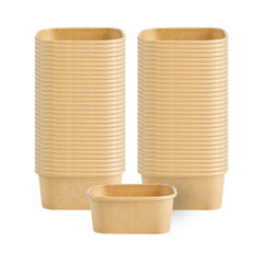 Coppetta 7 oz Square Kraft Paper To Go Cup - 4 1/4