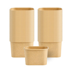Coppetta 12 oz Square Kraft Paper To Go Cup - 4 1/4
