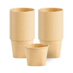 Coppetta 12 oz Round Kraft Paper To Go Cup - with Square Bottom - 3 3/4