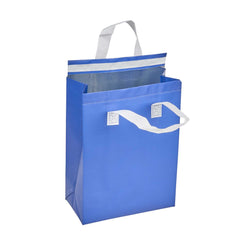 Bag Tek Blue Insulated Take Out Bag - Tamper-Evident - 8 1/4