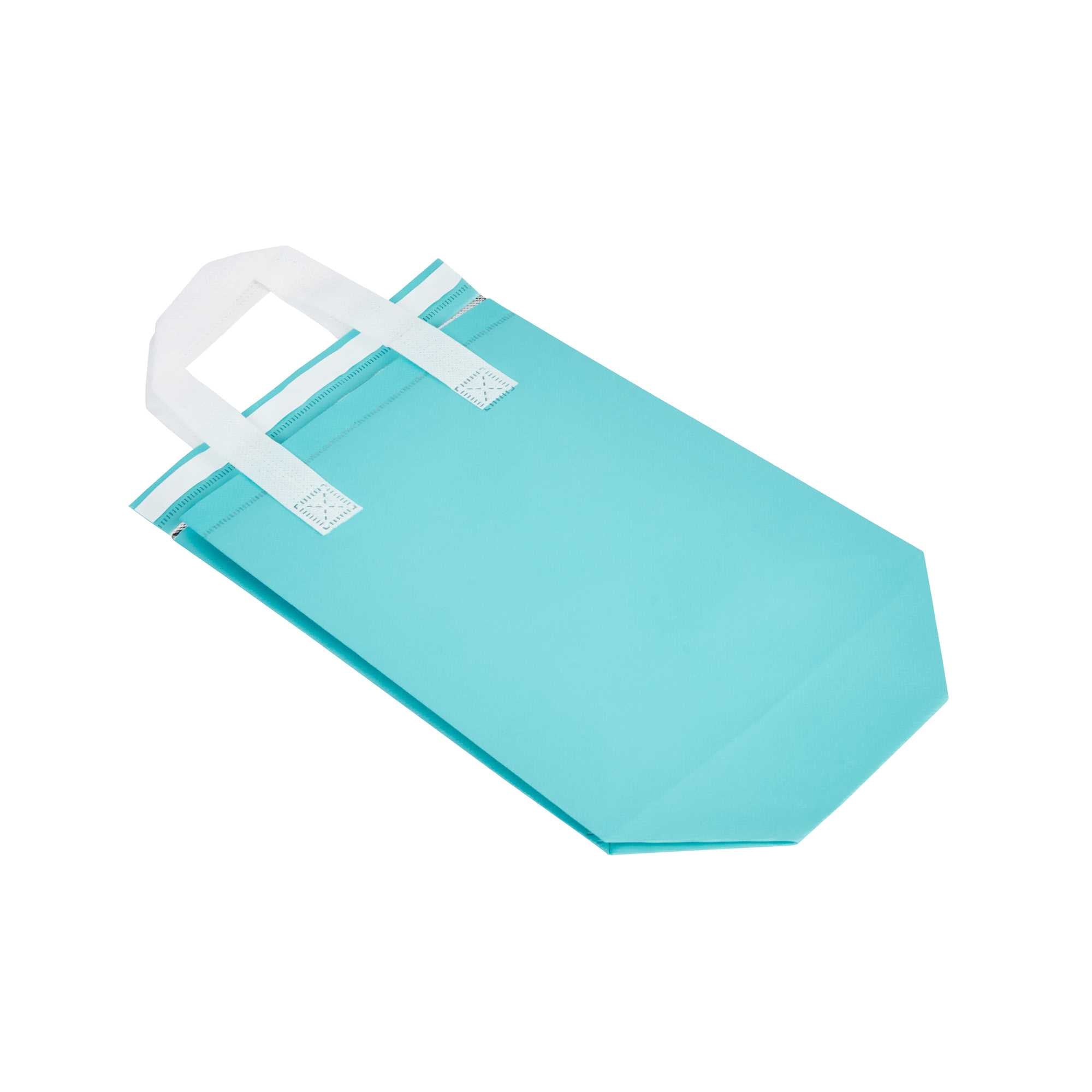 Bag Tek Teal Insulated Take Out Bag - Tamper-Evident - 8 1/4" x 4 1/4" x 10 3/4" - 400 count box