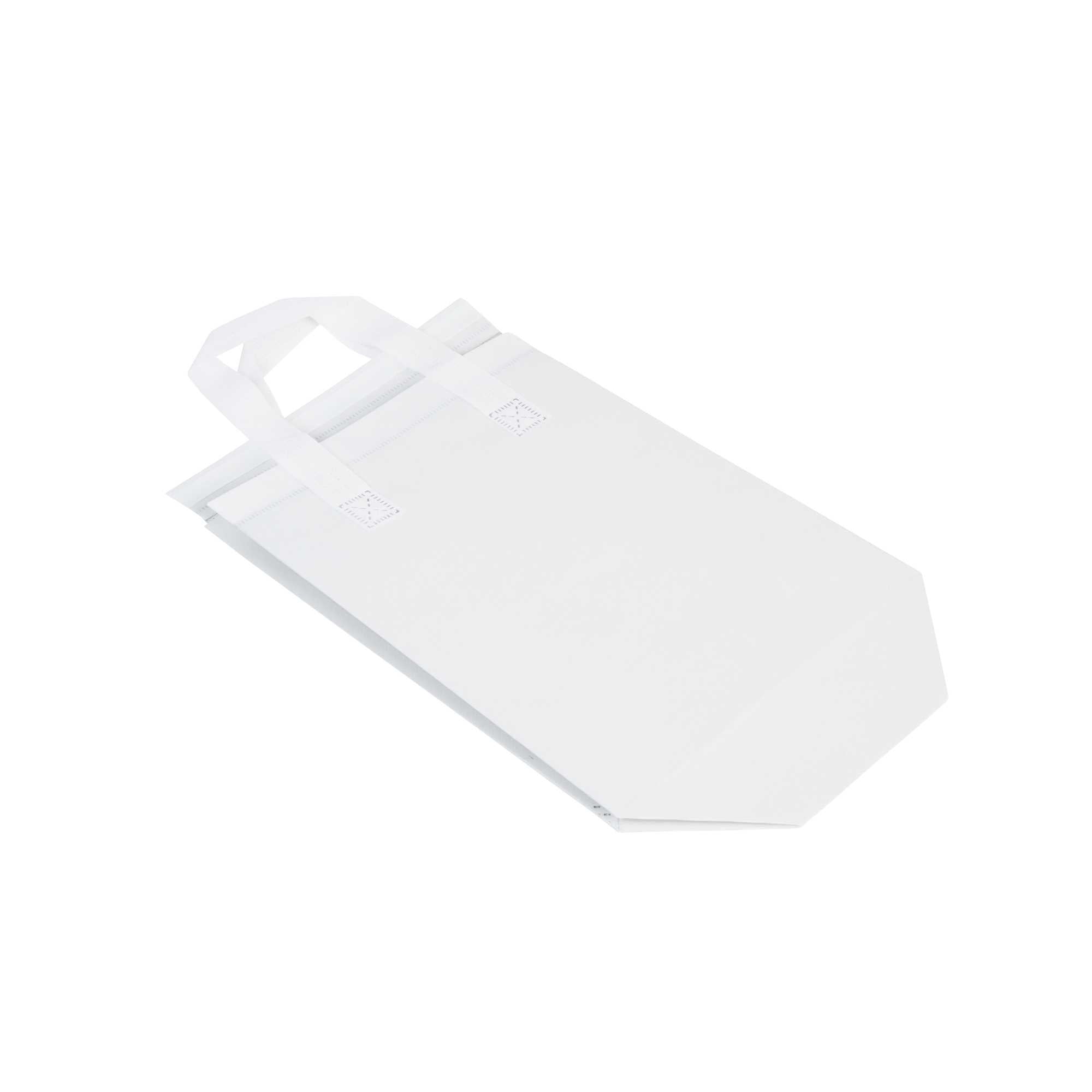 Bag Tek White Insulated Take Out Bag - Tamper-Evident - 8 1/4" x 4 1/4" x 10 3/4" - 400 count box