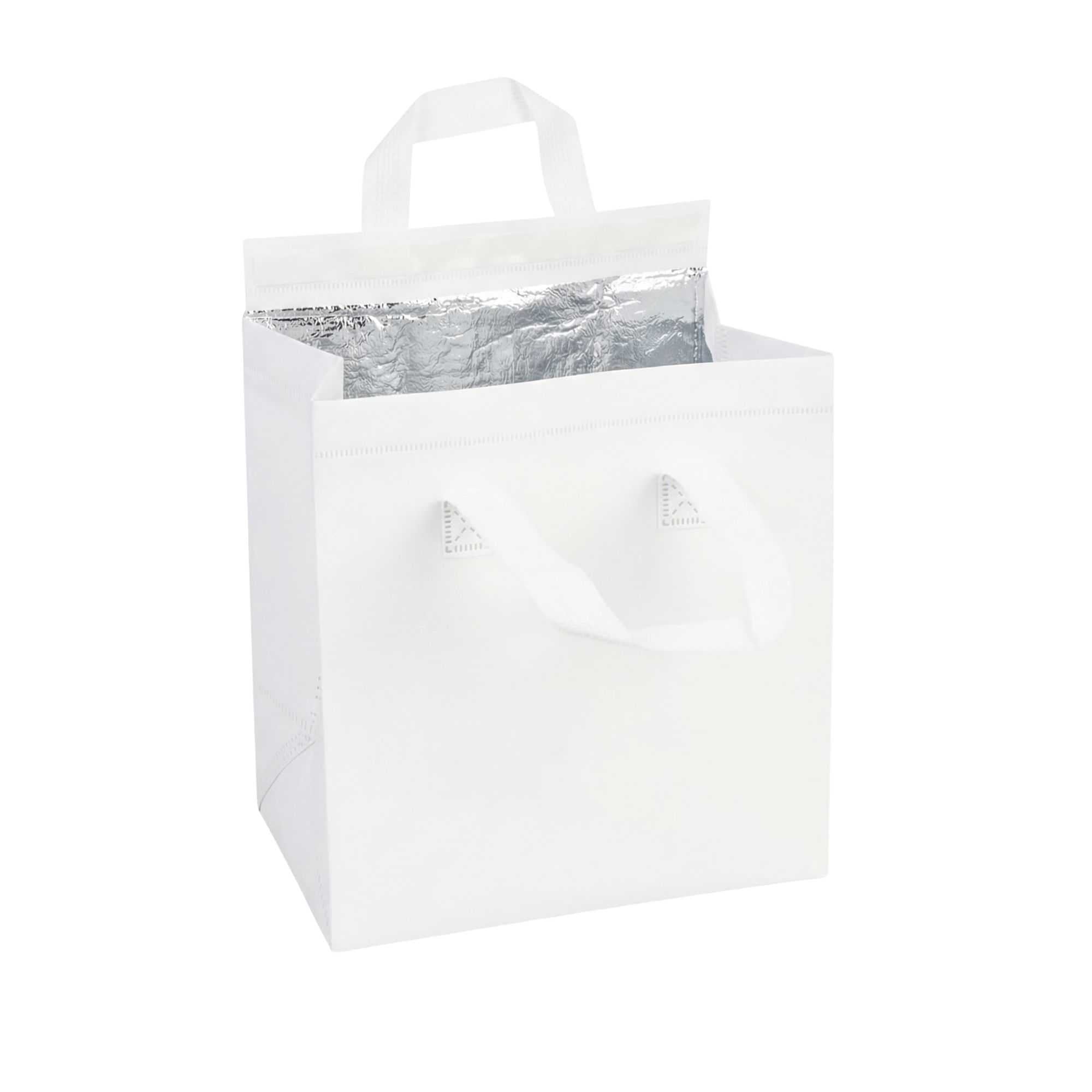 Bag Tek White Insulated Take Out Bag - Tamper-Evident - 9 1/2" x 6" x 10 1/4" - 400 count box