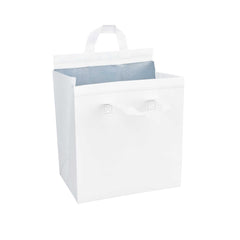 Bag Tek White Insulated Take Out Bag - Tamper-Evident - 10 1/4