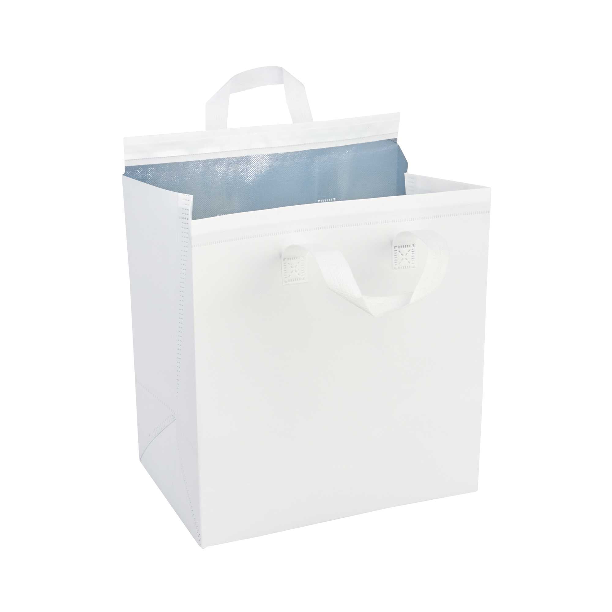 Bag Tek White Insulated Take Out Bag - Tamper-Evident - 11 3/4" x 7 3/4" x 12 1/2" - 200 count box
