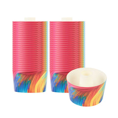 Panificio 53 oz Paper Baking Ring Mold - Colorful Abstract Waves, Greaseproof - 5 3/4