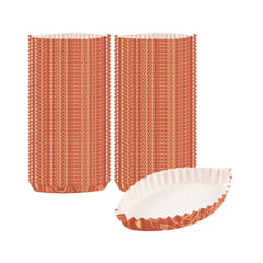 Panificio 5.4 oz Leaf Brown Paper Baking Cup - Bakery, Ridged, Greaseproof - 4