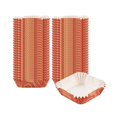 Panificio 6 oz Square Brown Paper Baking Cup - Bakery, Greaseproof - 3 1/4