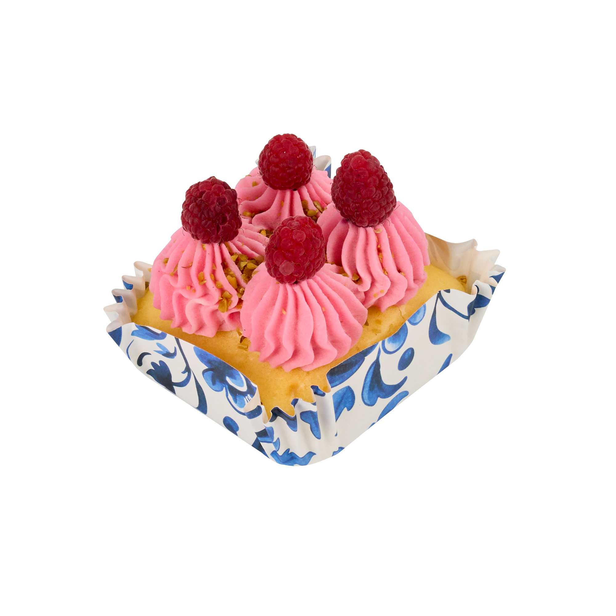 Panificio 6 oz Square Paper Baking Cup - Floral, Greaseproof - 3 1/4" x 3 1/4" x 1 1/4" - 4000 count box