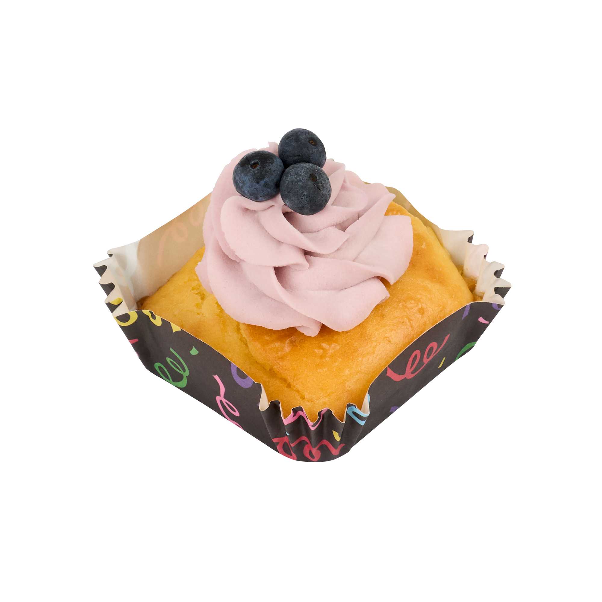 Panificio 6 oz Square Paper Baking Cup - Colorful Streamers, Greaseproof - 3 1/4" x 3 1/4" x 1 1/4" - 4000 count box