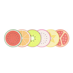 Bar Lux Round Fruit Paper Coaster - 6 Assorted Designs - 3 1/2