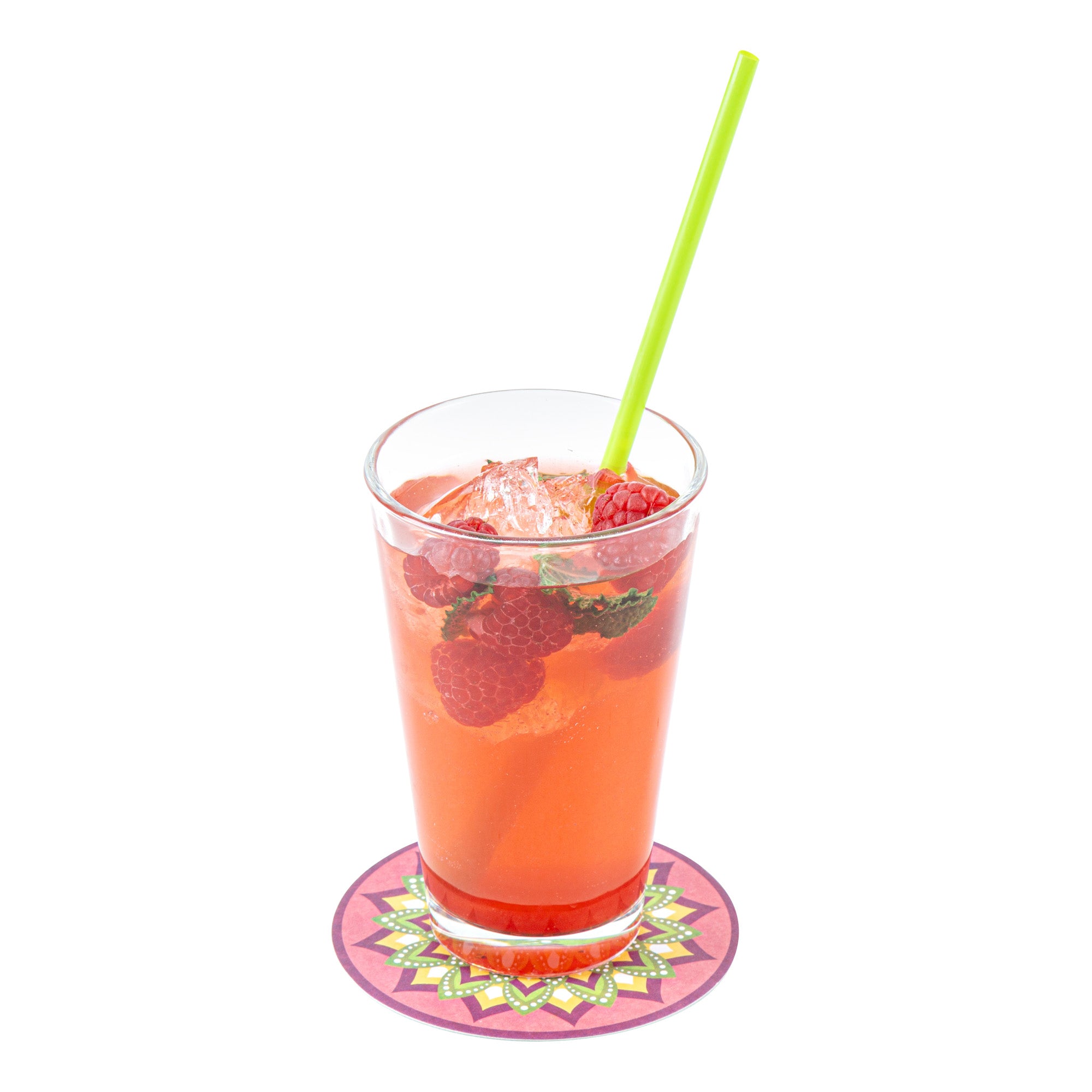 Bar Lux Round Floral Paper Coaster - 6 Assorted Designs - 4" - 480 count box