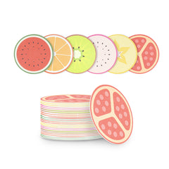 Bar Lux Round Fruit Paper Coaster - 6 Assorted Designs - 4