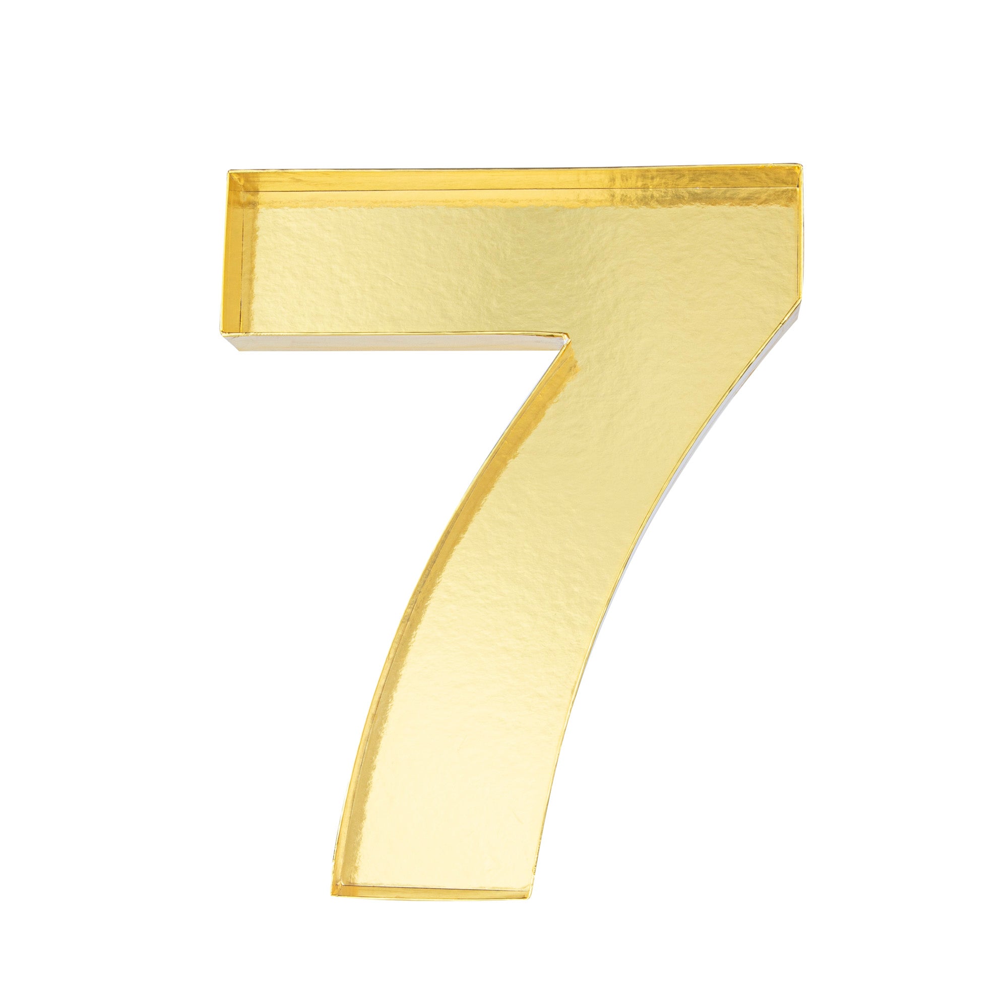 Chef 101 Gold Paper Charcuterie Fillable Number 7 Tray - 12" x 10" x 1 1/2" - 1 count box