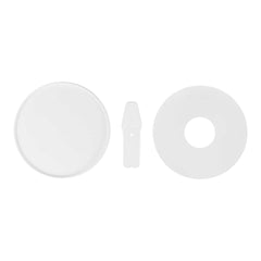 Coppetta Round White Paper Lid - Fits 8 oz To Go Cup, with Spoon - 3 3/4