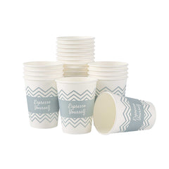 Restpresso 12 oz Blue Paper Insulated Hot Cup - Espresso Yourself - 25 count box