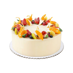 Pastry Tek Round White Cake Board - Scalloped Edge - 13 3/4