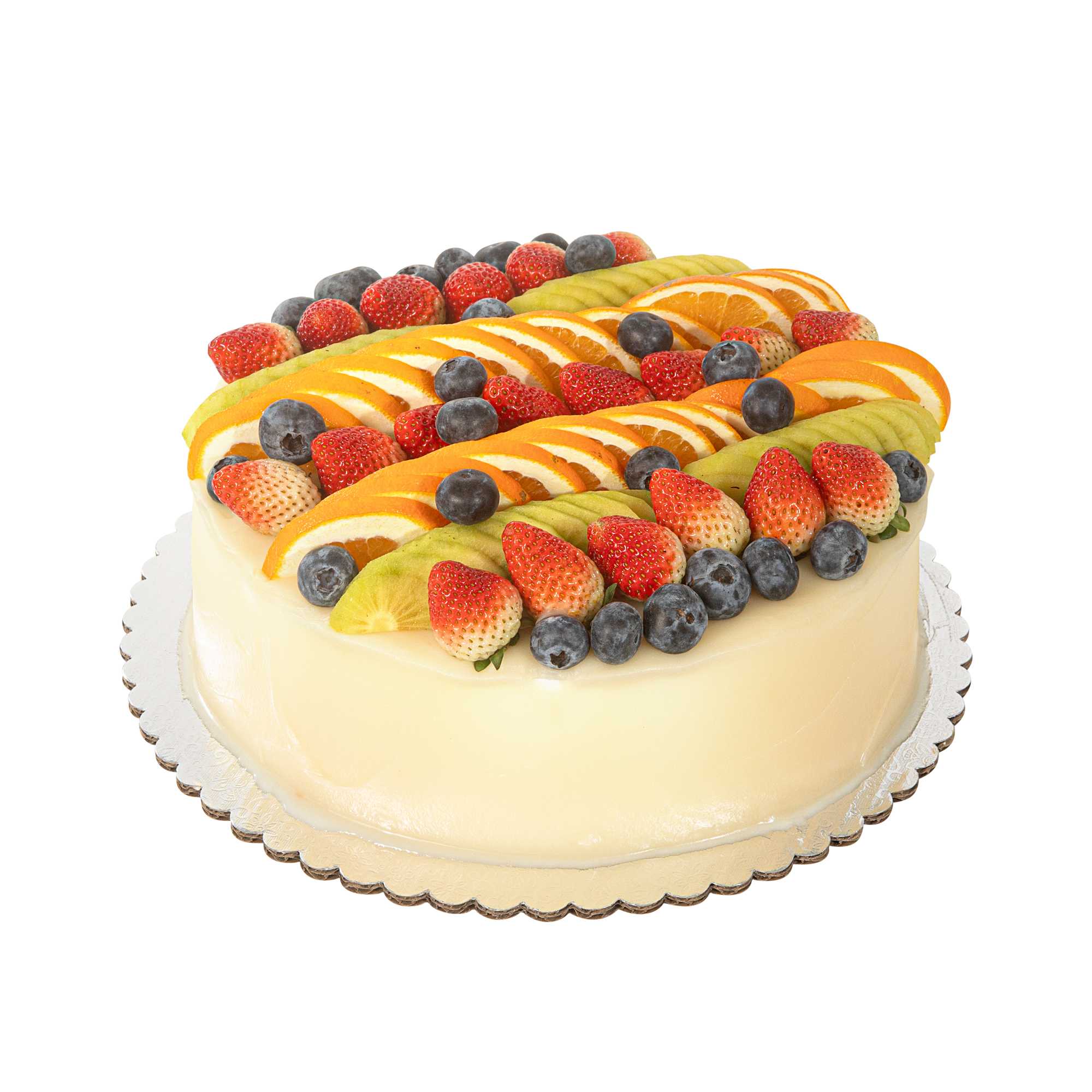 Pastry Tek Round Silver Cake Board - Scalloped Edge - 12" - 100 count box