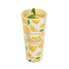 Chef 101 24 oz Tall Poly Paper Lemonade Cup - 25 count box