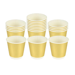 Restpresso 9 oz Metallic Gold Paper Hot / Cold Cup - 500 count box