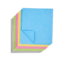 Clean Tek Professional Assorted Reusable Swedish Dishcloth - Biodegradable - 6 3/4