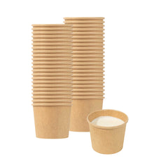 Bio Tek 2 oz Kraft Poly-Coated Paper Portion Cup - 100 count box