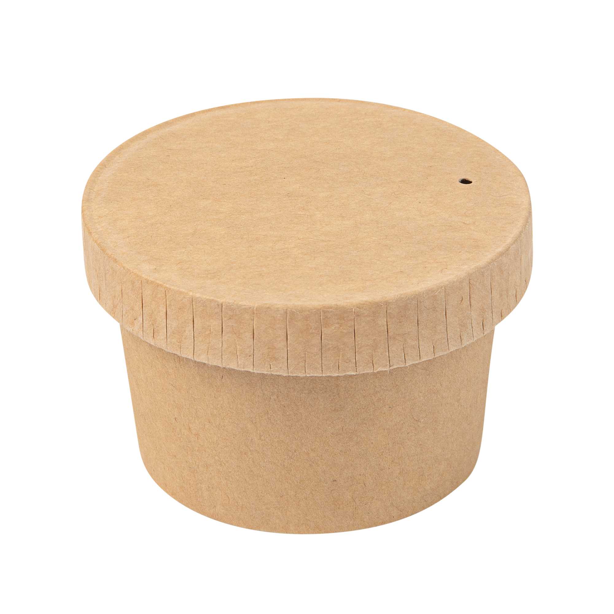 Bio Tek Round Kraft Double Poly-Coated Paper Lid - Fits 1 to 4 oz Portion Cups - 100 count box