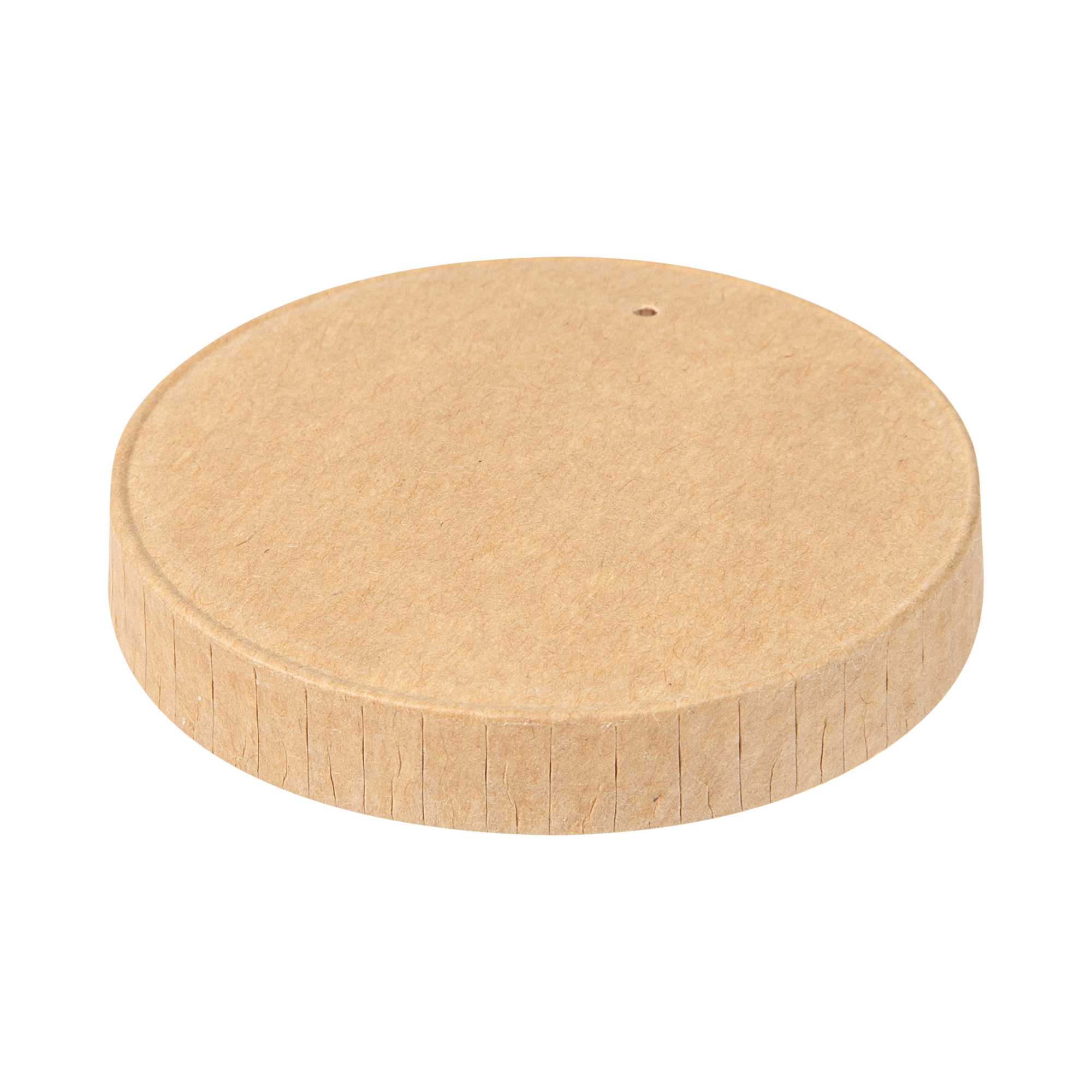 Bio Tek Round Kraft Double Poly-Coated Paper Lid - Fits 1 to 4 oz Portion Cups - 100 count box