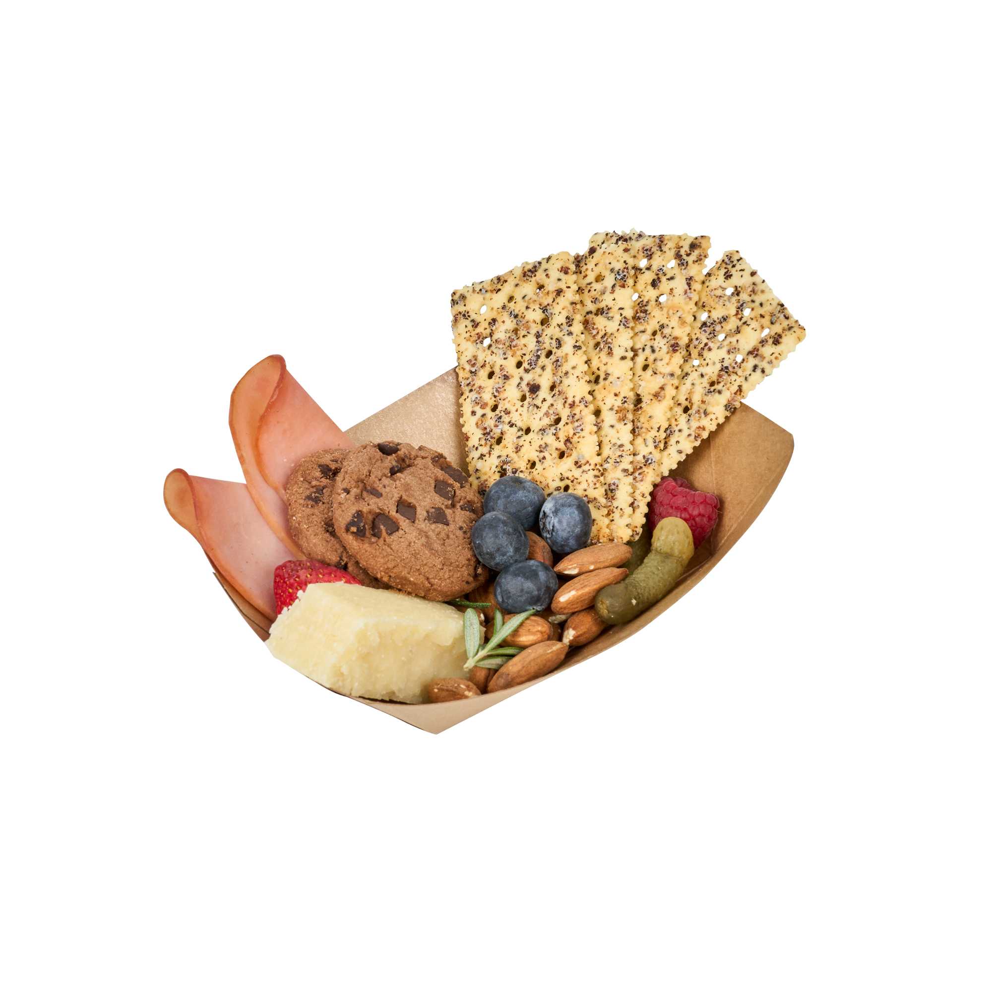 SustainaLite 11 oz #100 Kraft Paper Food Tray / Boat - with PE Lining - 4" x 2 1/2" x 1 3/4" - 1000 count box