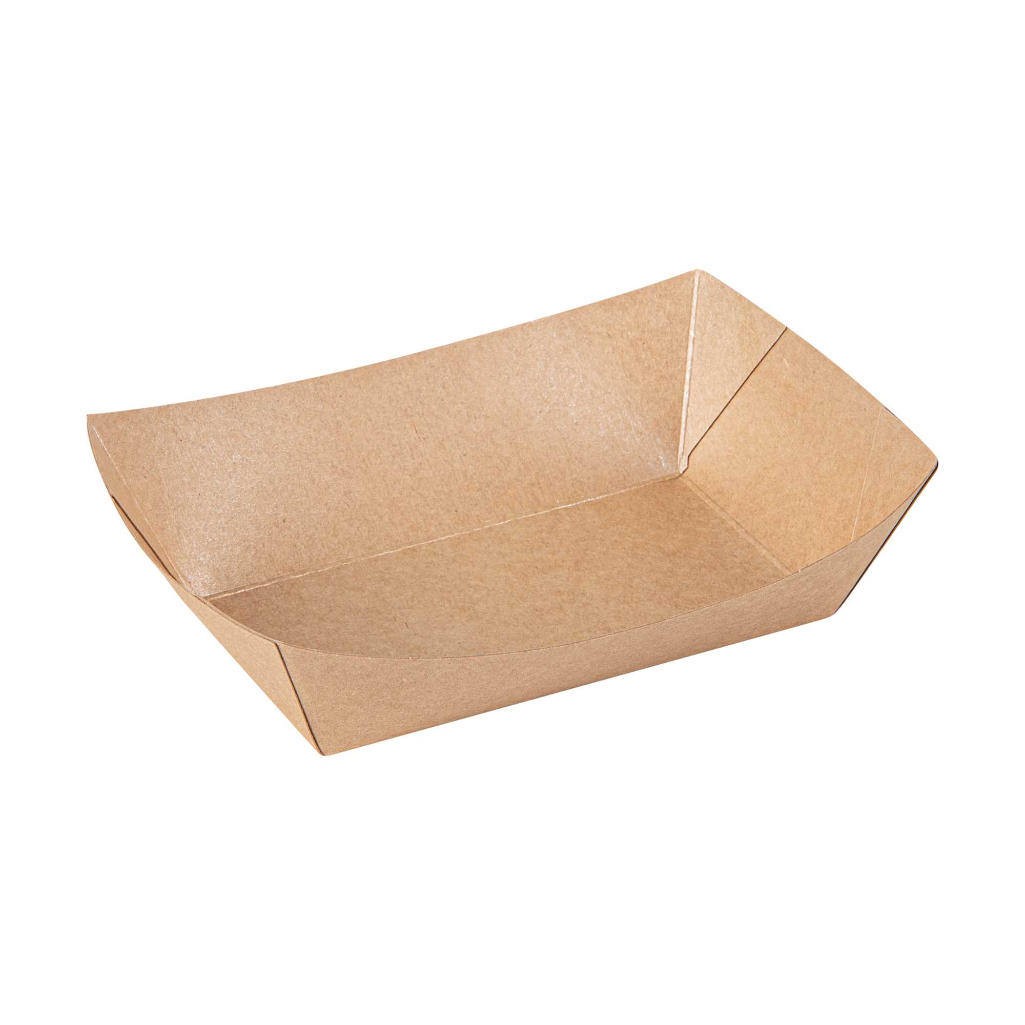 Bio Tek 1 lb Kraft Paper #200 Food Tray / Boat - 7 1/4" x 5 3/4" x 2" - 50 count box