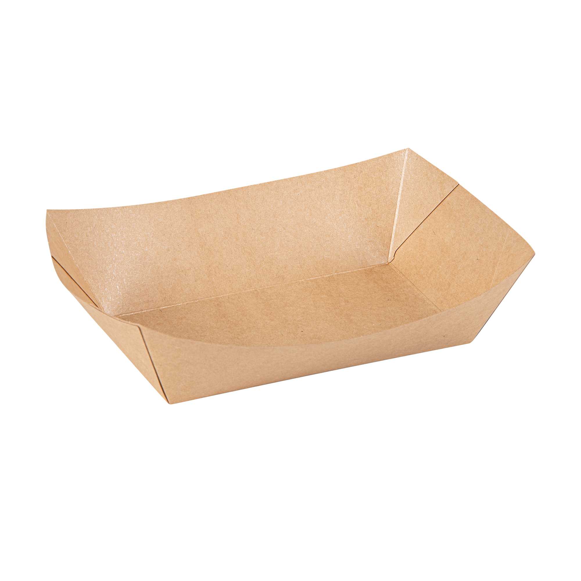 Bio Tek 2 lb Kraft Paper #500 Food Tray / Boat - 8 3/4" x 6 3/4" x 2 1/4" - 50 count box