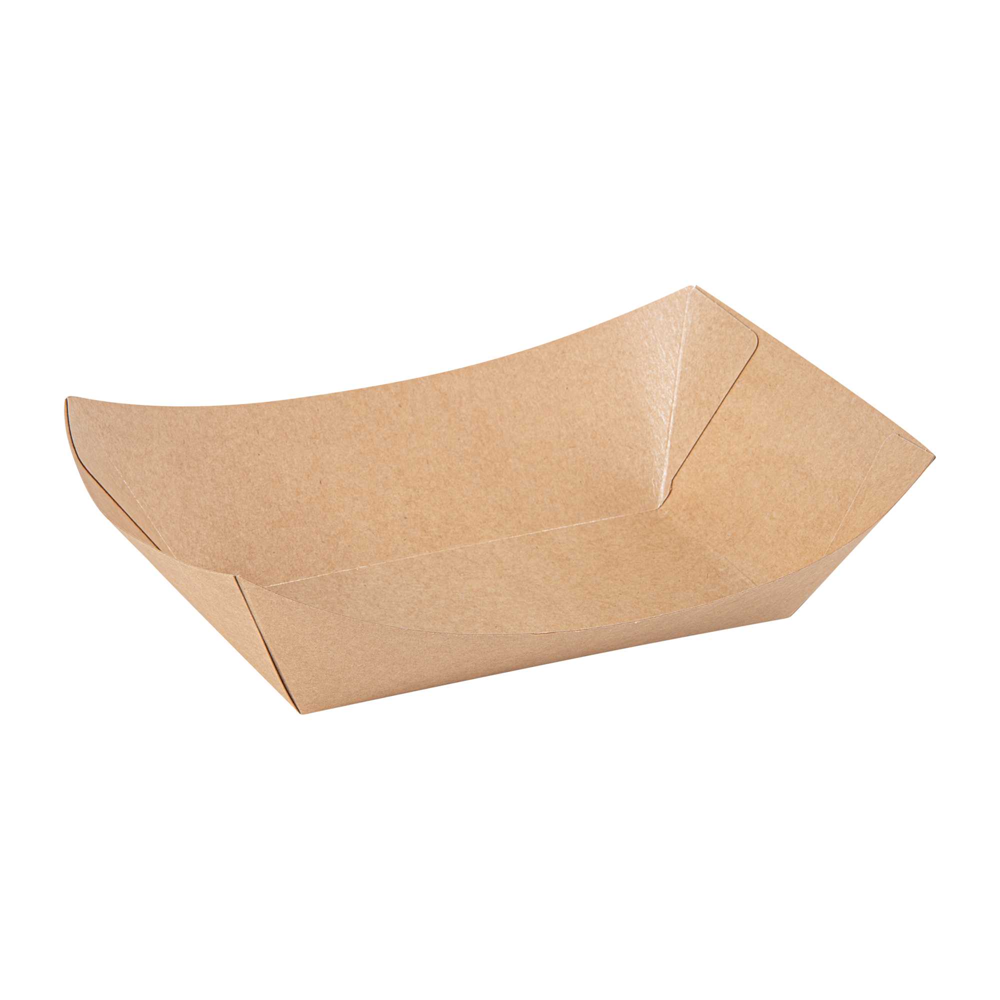 Bio Tek 2 1/2 lb Kraft Paper #1000 Food Tray / Boat - 9 1/4" x 7" x 3" - 200 count box