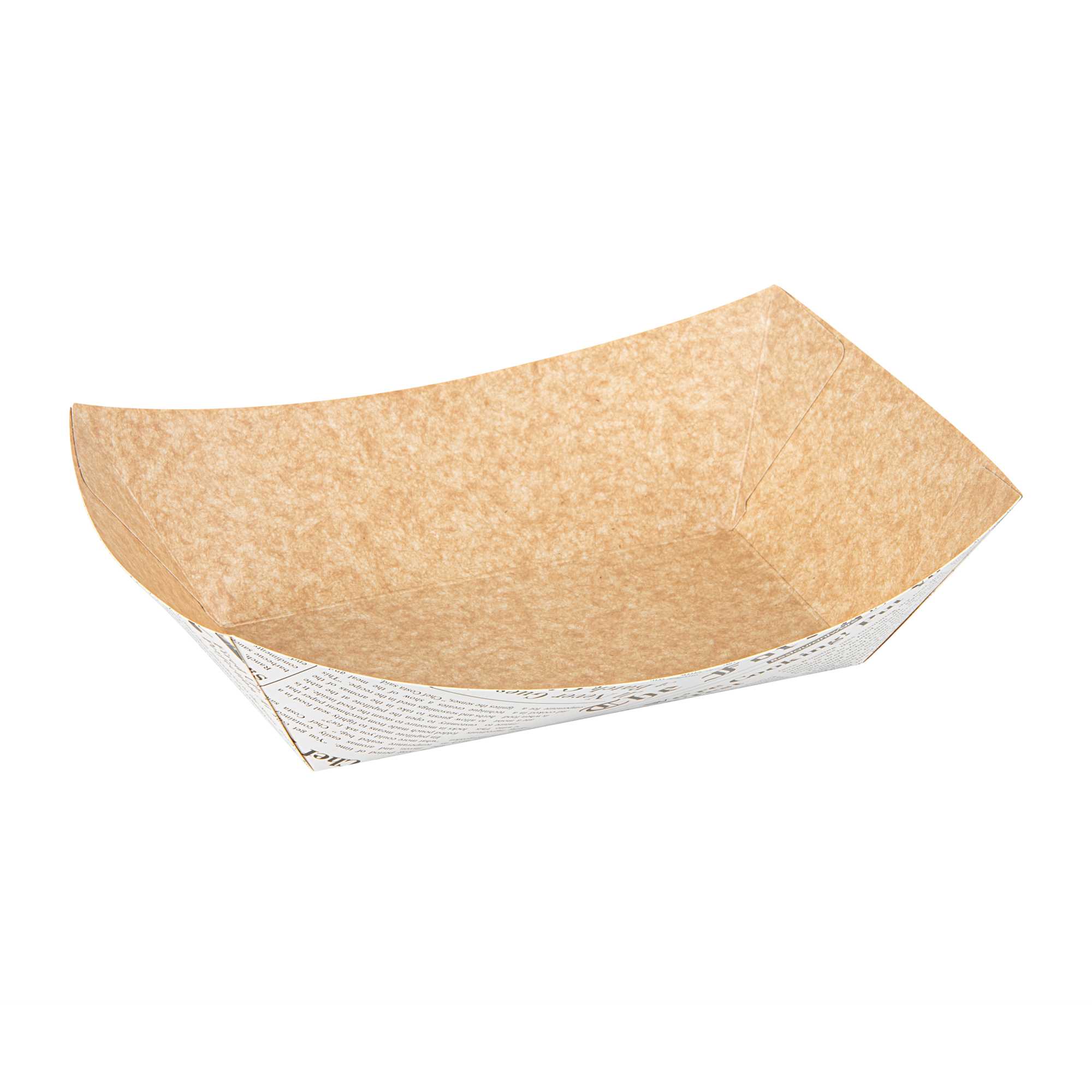 Bio Tek 2 1/2 lb Newsprint Paper #1000 Food Tray / Boat - 9 1/4" x 7" x 3" - 50 count box