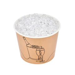 Bio Tek 5 lb Kraft Disposable Paper Ice Bucket - 7 1/2