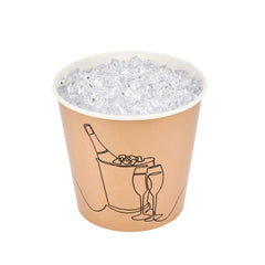 Bio Tek 10 lb Kraft Disposable Paper Ice Bucket - 8 3/4