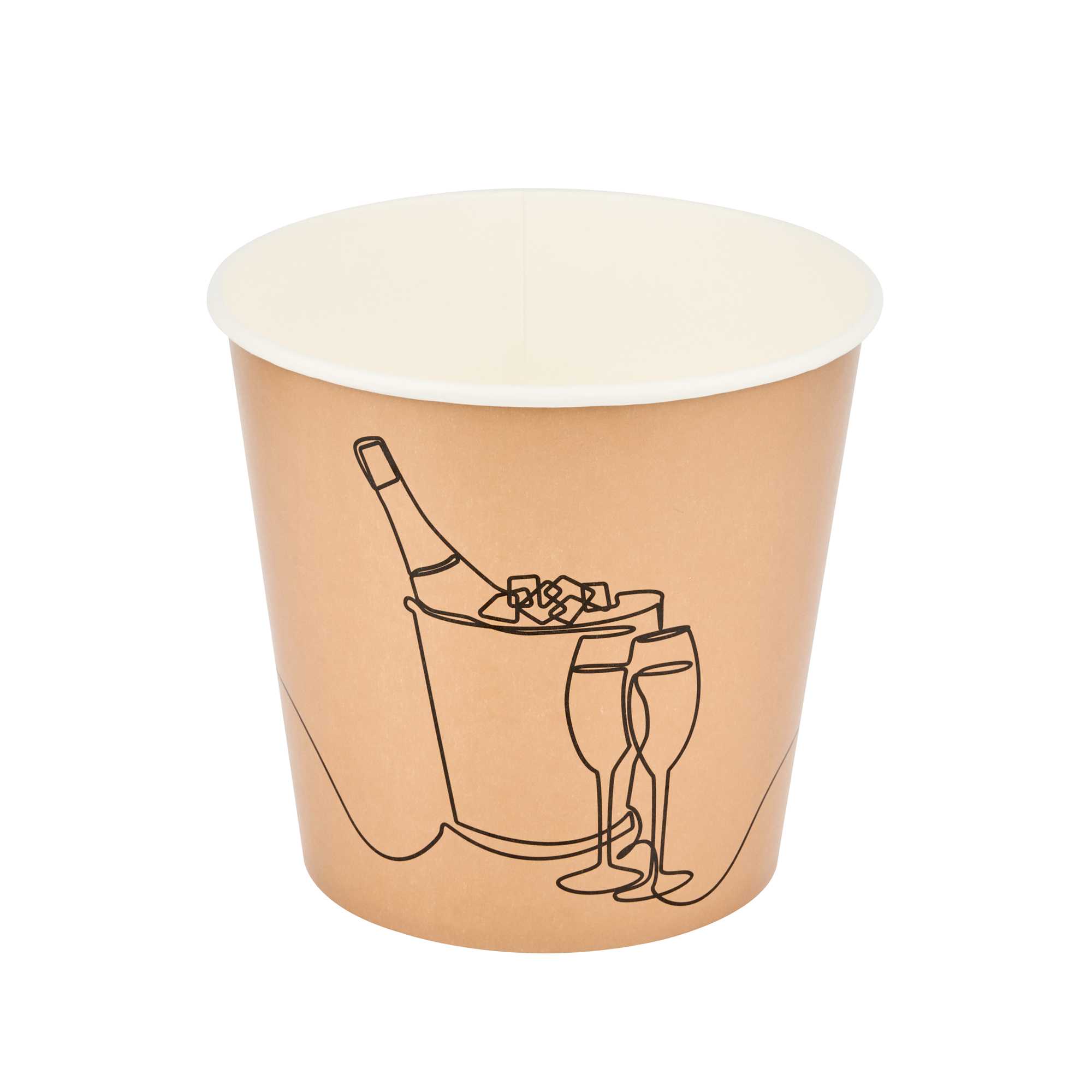 Bio Tek 10 lb Kraft Disposable Paper Ice Bucket - 8 3/4" × 8 3/4" × 8 1/4" - 100 Count Box