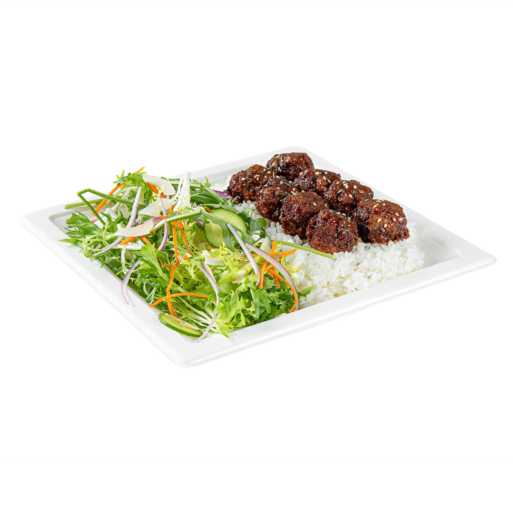 Pulp Safe No PFAS Added Square White Sugarcane / Bagasse Plate - Home Compostable - 10 1/4" x 10 1/4" - 400 Count Box