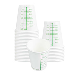 Med Supply 3 oz White Graduated Paper Cup - 1 1/2