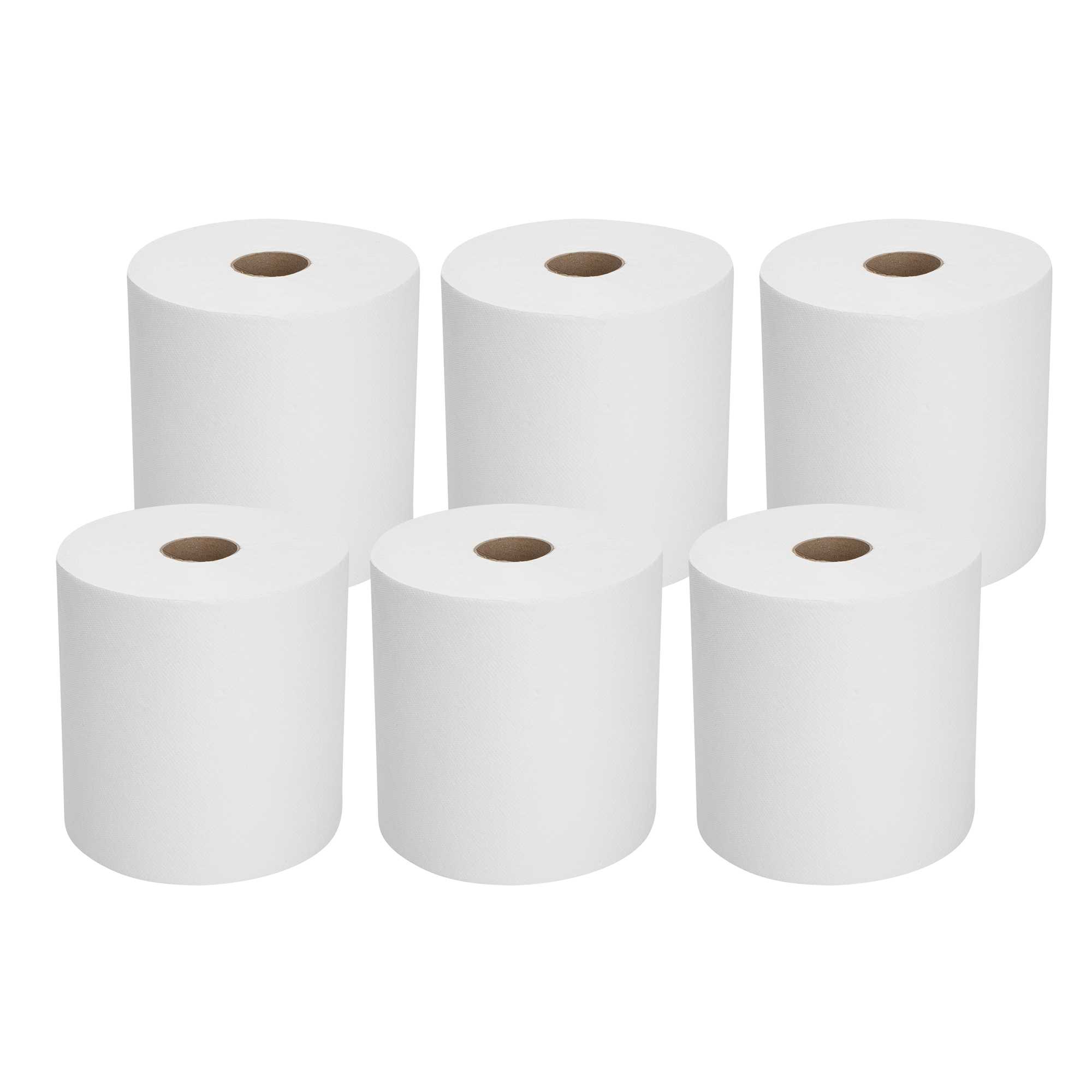 Clean Tek Professional White Hardwound Paper Towel Roll - Aircell, Through-Air-Dry (TAD) - 7 3/4" - 12 count box