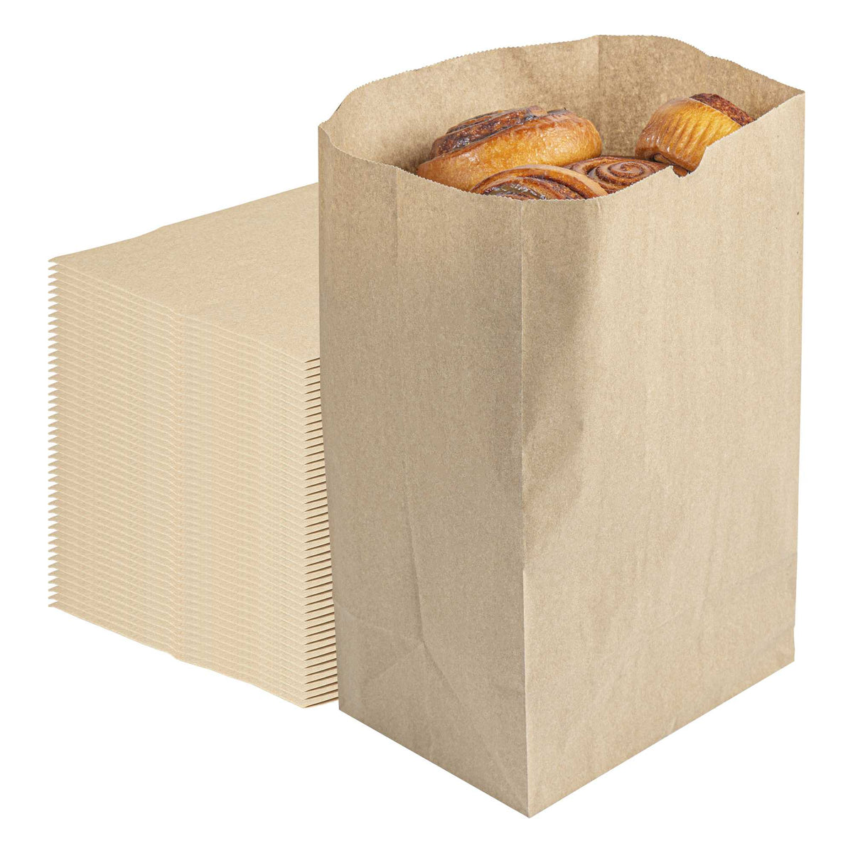 SustainaLite 20 lb Kraft Paper Bag - 8 1/4" x 6" x 13 1/4" - 500 count box