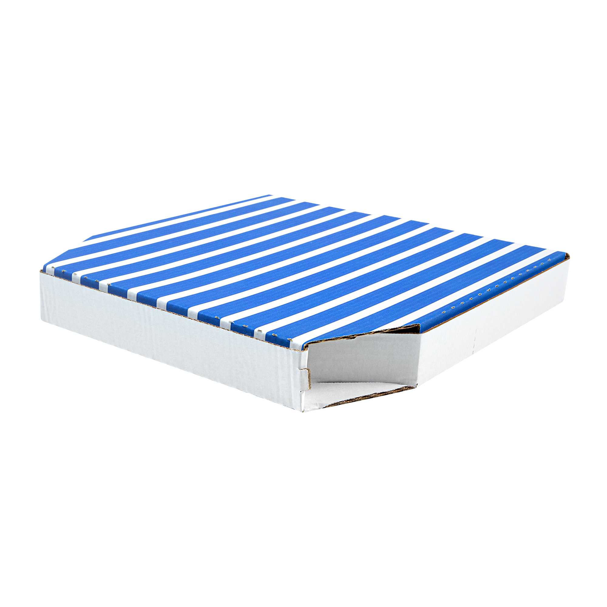 Pizzaly Blue Printed Corrugated Pizza Box - Slanted - 14" x 14" x 2" - 50 count box