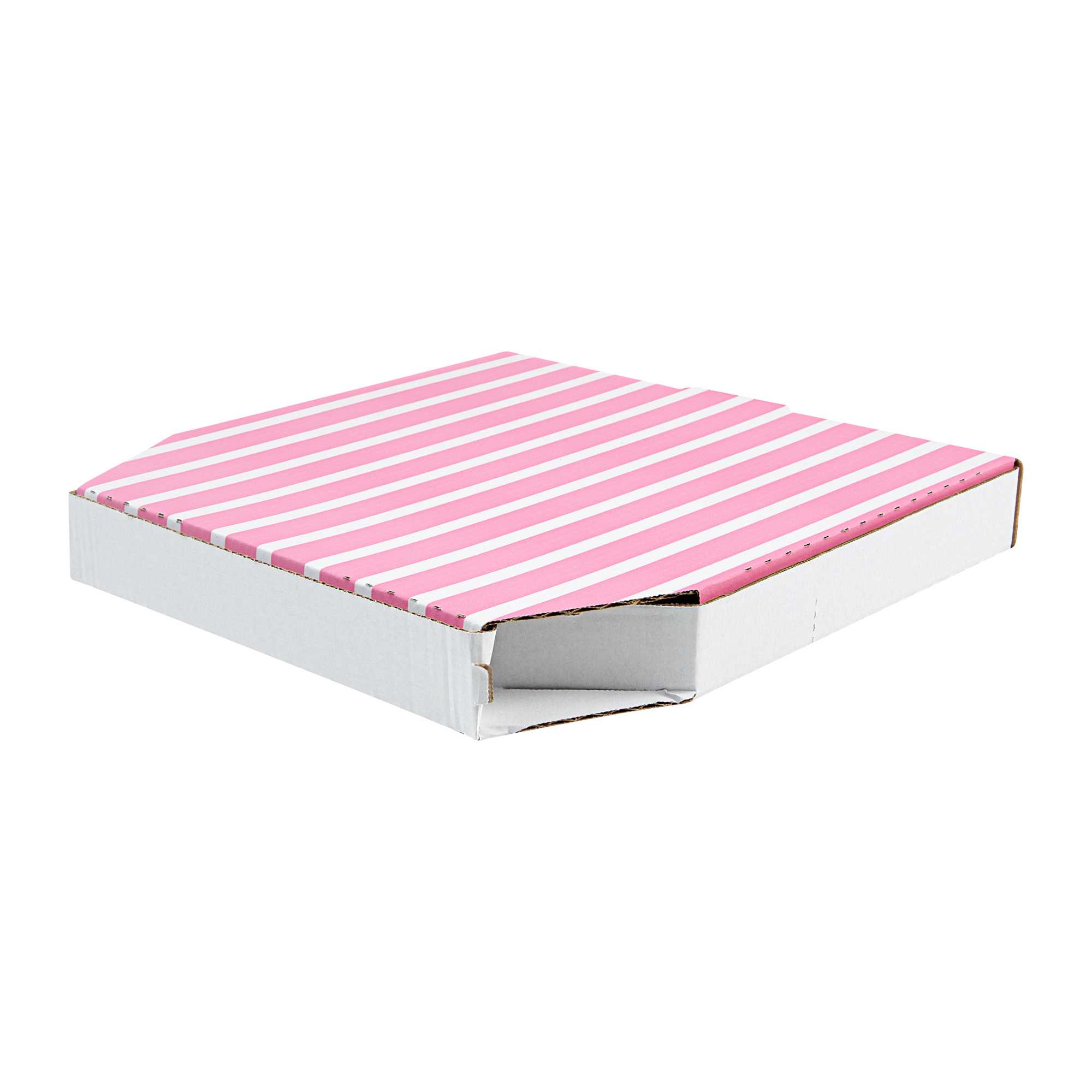 Pizzaly Pink Printed Corrugated Pizza Box - Slanted - 14" x 14" x 2" - 50 count box