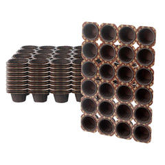 Panificio 24-Cup Brown Paper Muffin Tray - 2 oz / Cup - 20