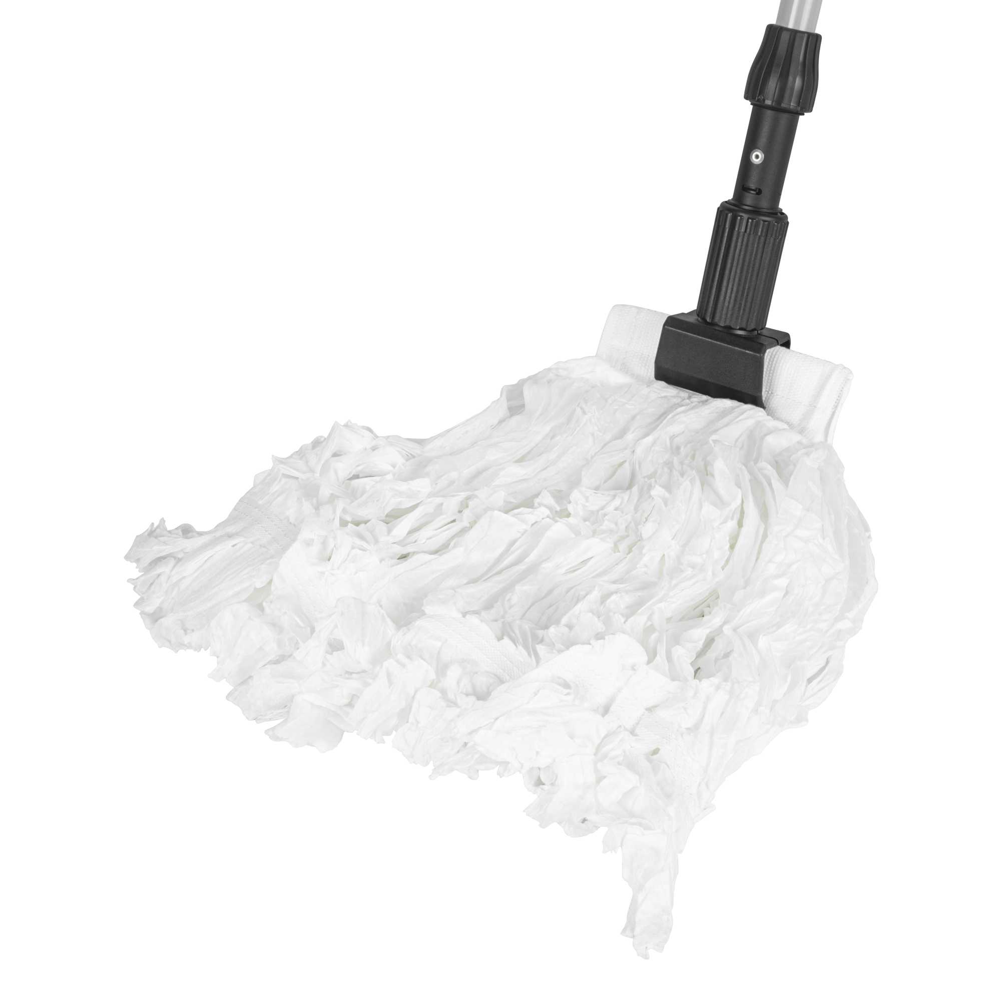 Clean Tek Professional Non-Woven Large White Wet Mop Head - with 5" Headband, Disposable - 6 1/2" x 5 1/2" x 1 1/4" - 1 count box