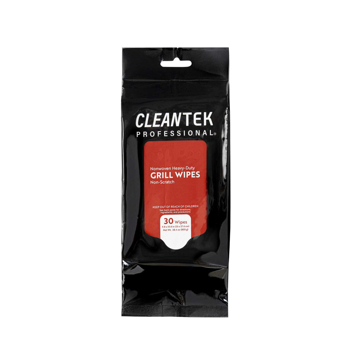 Clean Tek Professional Nonwoven Heavy-Duty Grill Wipes - Non-Scratch - 9 3/4" x 10 3/4" - 30 count box
