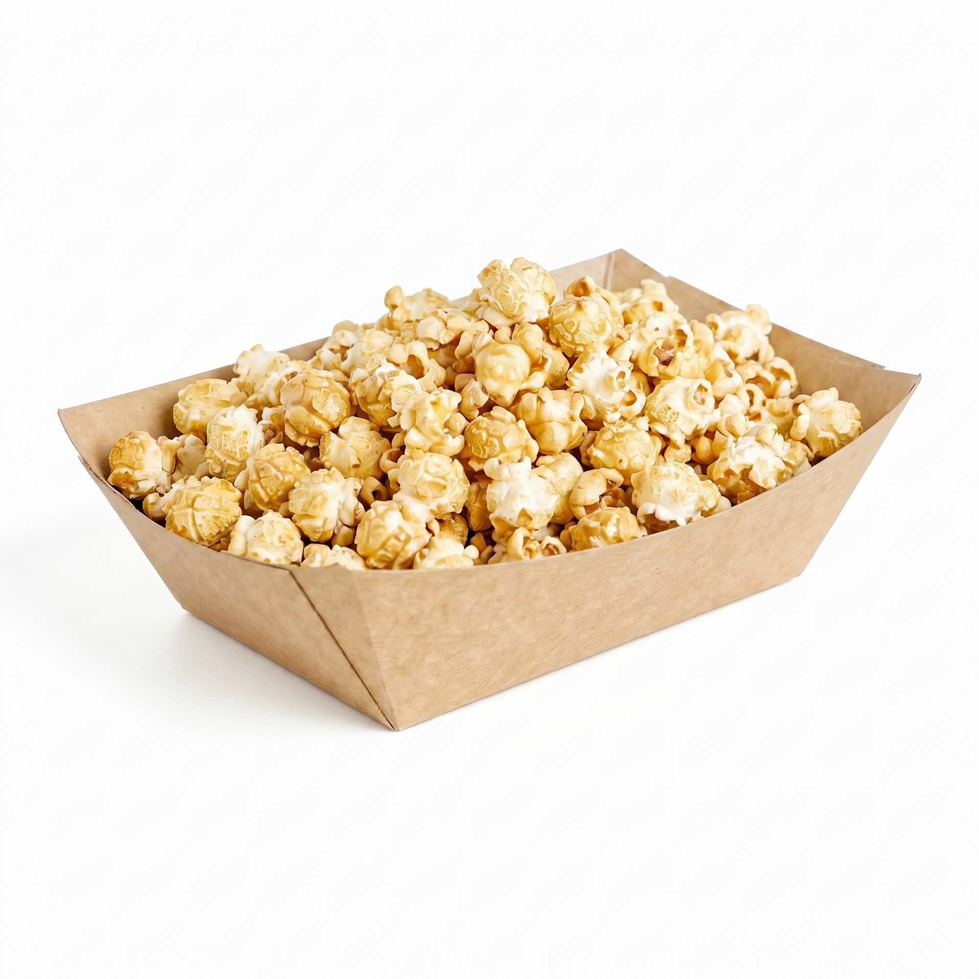 Bio Tek 1/2 lb Kraft Paper #50 Food Tray / Boat - 4 3/4" x 3 1/2" x 1 1/2" - 400 count box