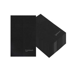 Luxenap Black Paper Linen-Feel Dinner Napkin - Air Laid, Kangaroo - 15 3/4